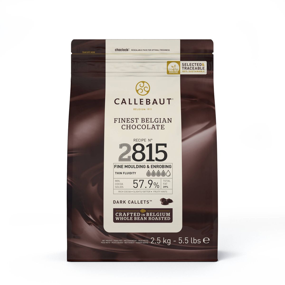 Callebaut Chokolade Callets mørk 2815 - 57,9% - 2,5 kg