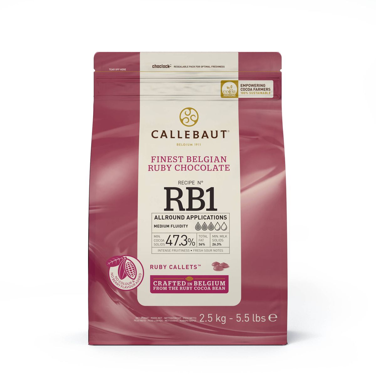 Callebaut Chokolade Callets RB1 Ruby 47,3% - 2,5 kg