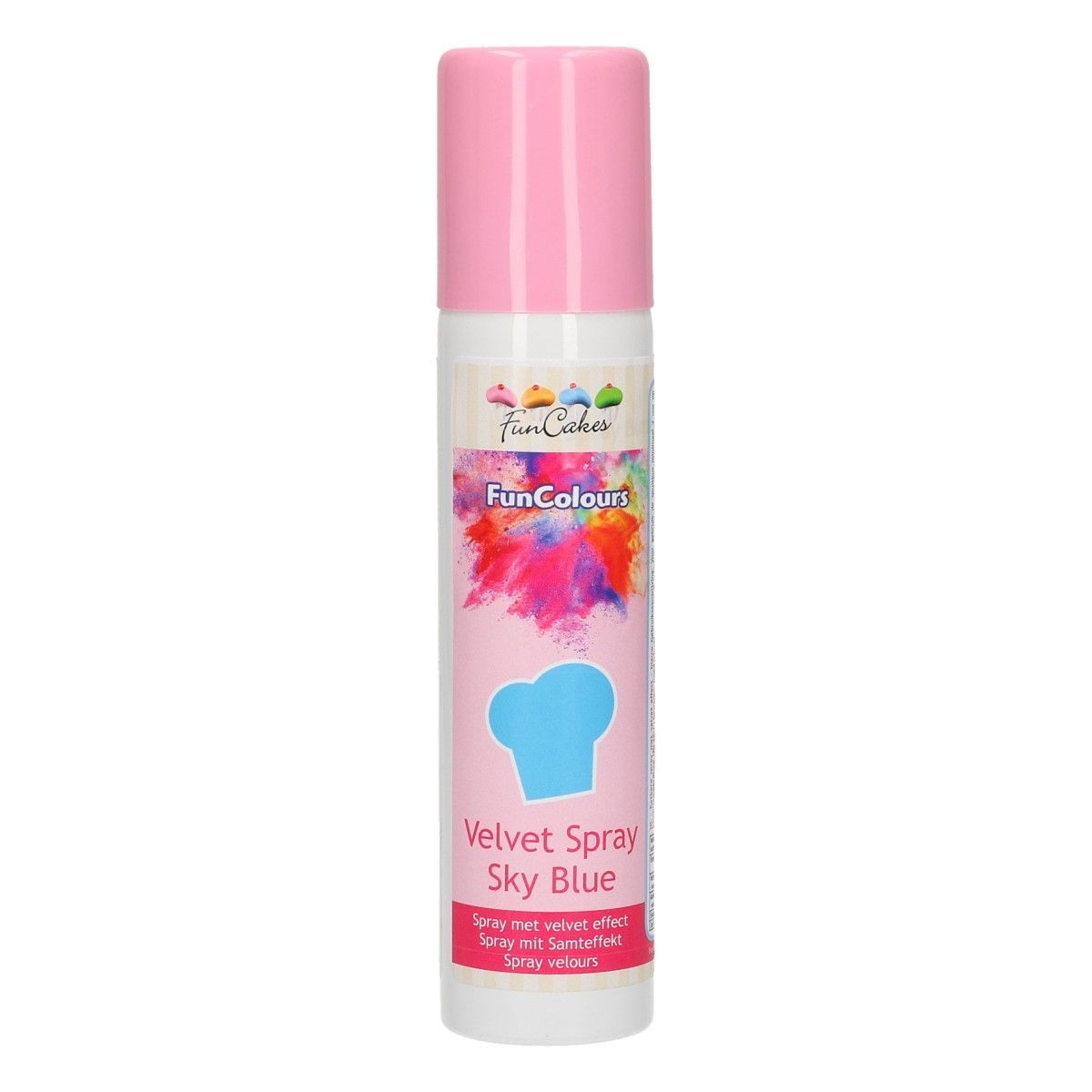 Velvet spray lyseblå 100 ml - FunCakes