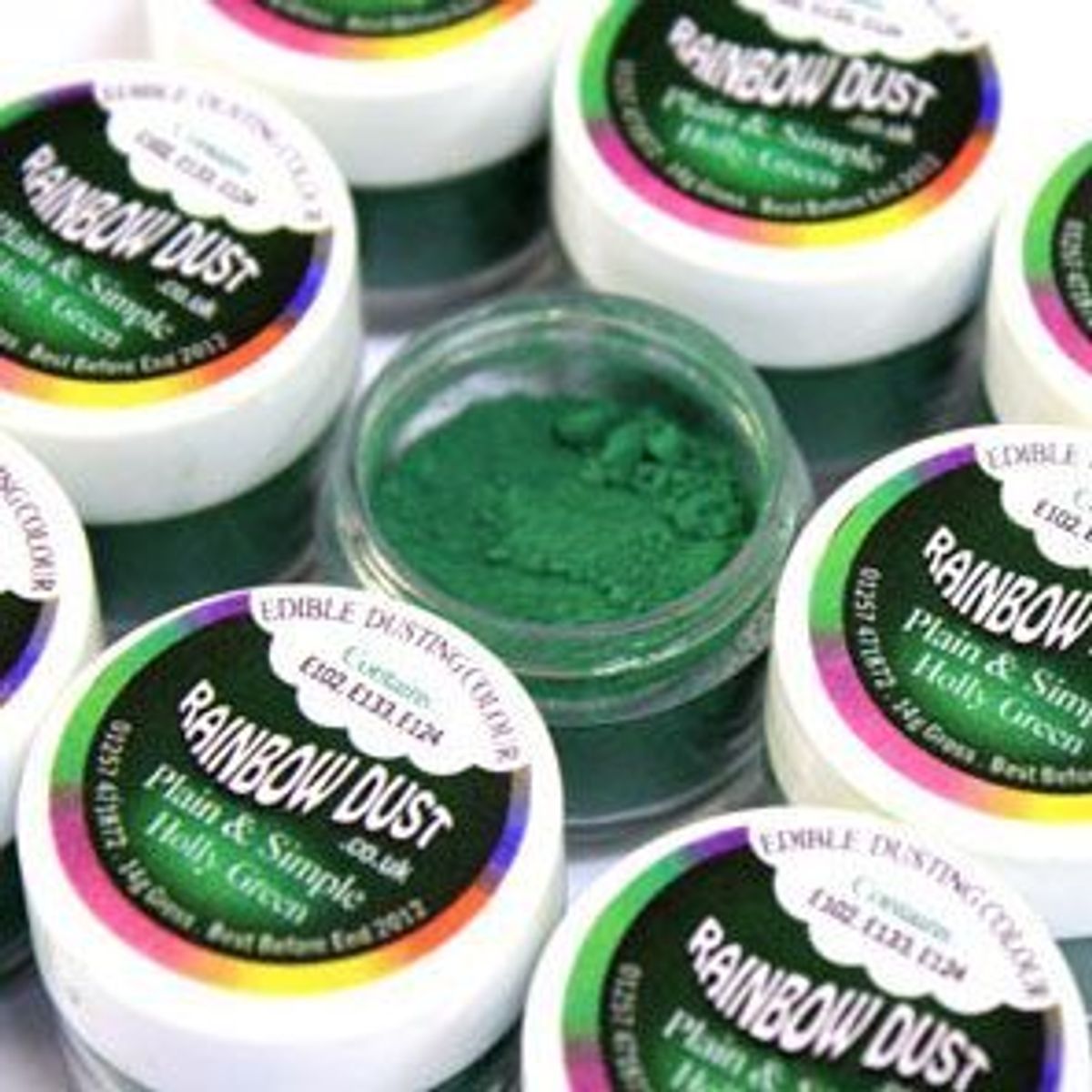 Holly Green pulverfarve - Rainbow Dust 3 g