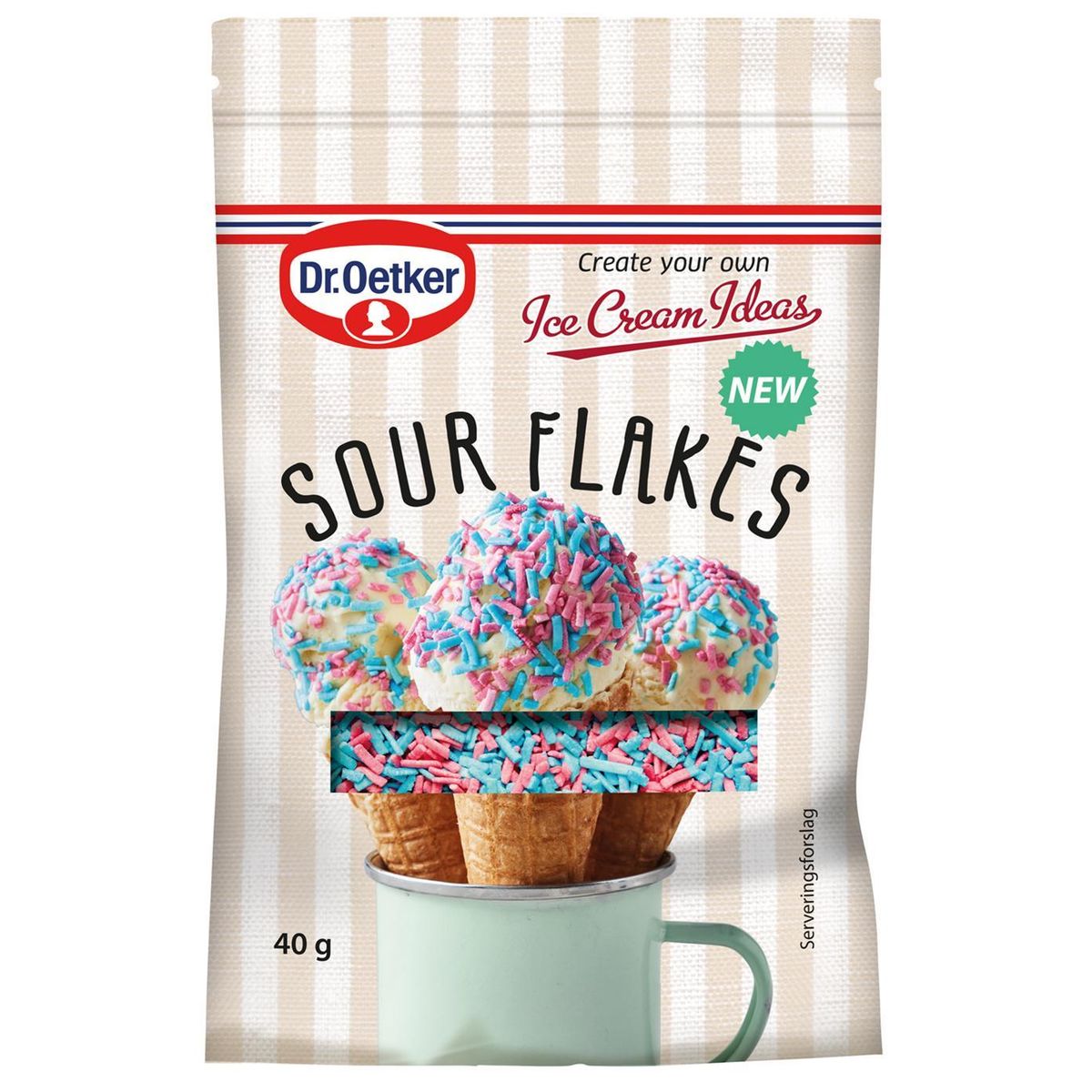 Sour Flakes 40 g - Dr. Oetker