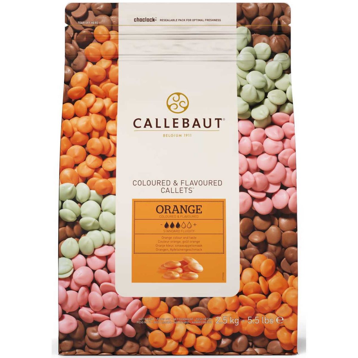 Callebaut Chokolade Callets Orange 29% - 2,5 kg