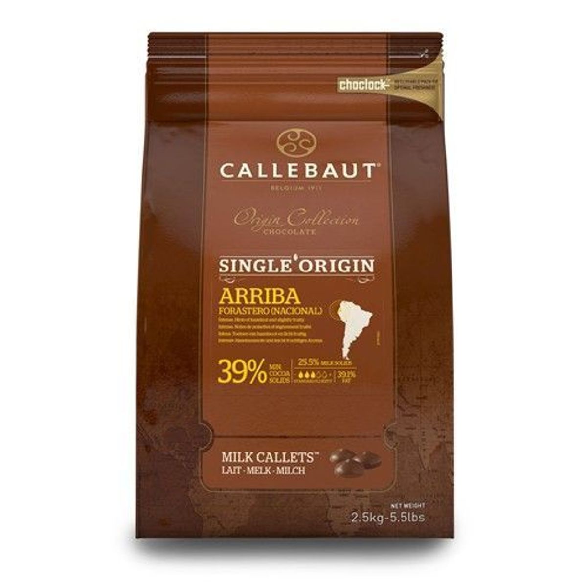 Callebaut Chokolade Callets Arriba 2,5 kg