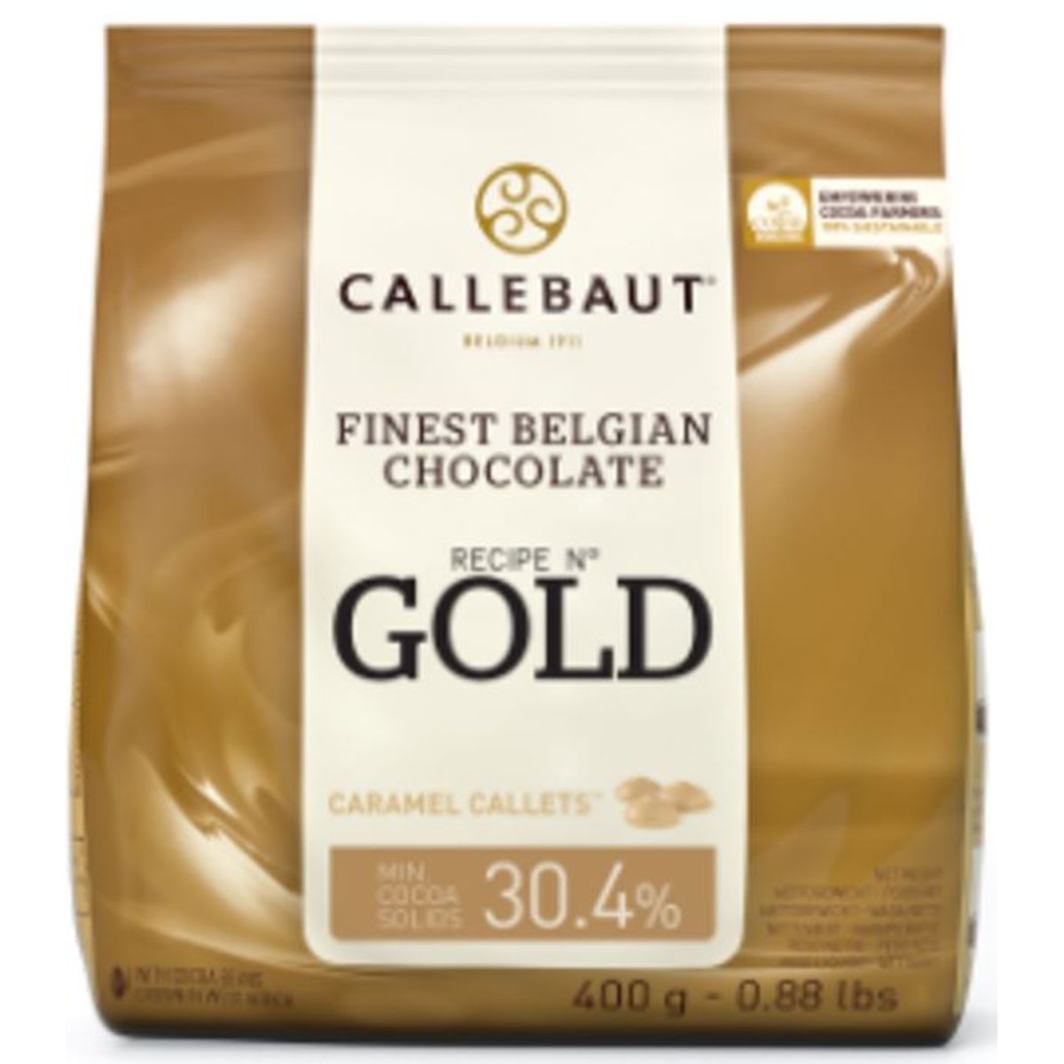 Callebaut Chokolade Callets Gold 30,4% - 400 g