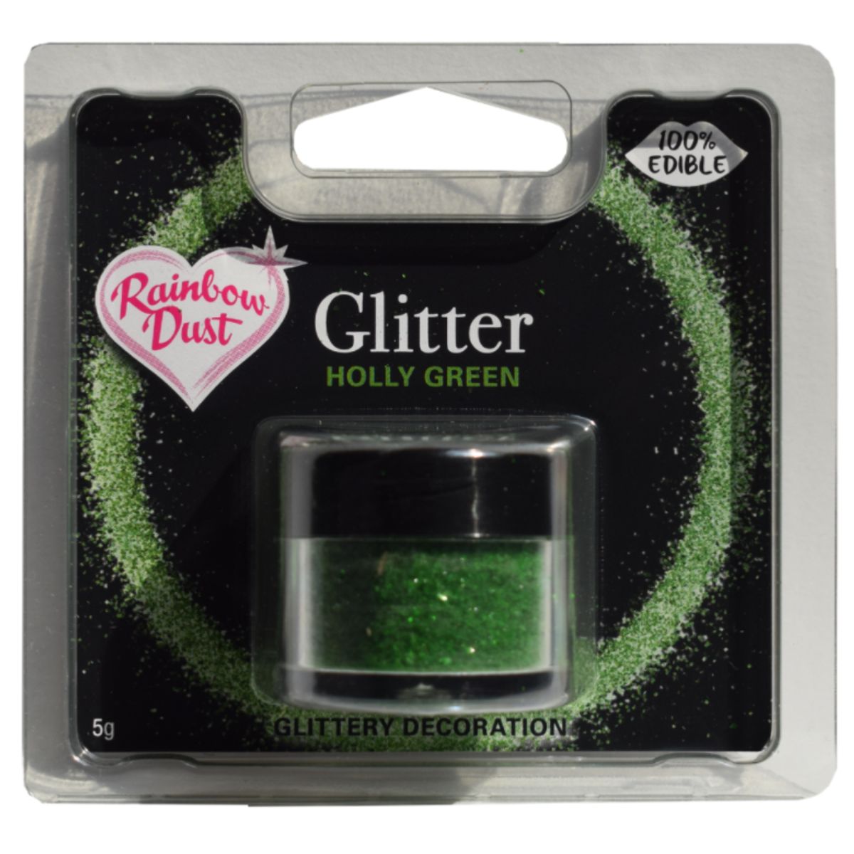 Spiseligt glimmer Holly Green - Rainbow Dust 5 g