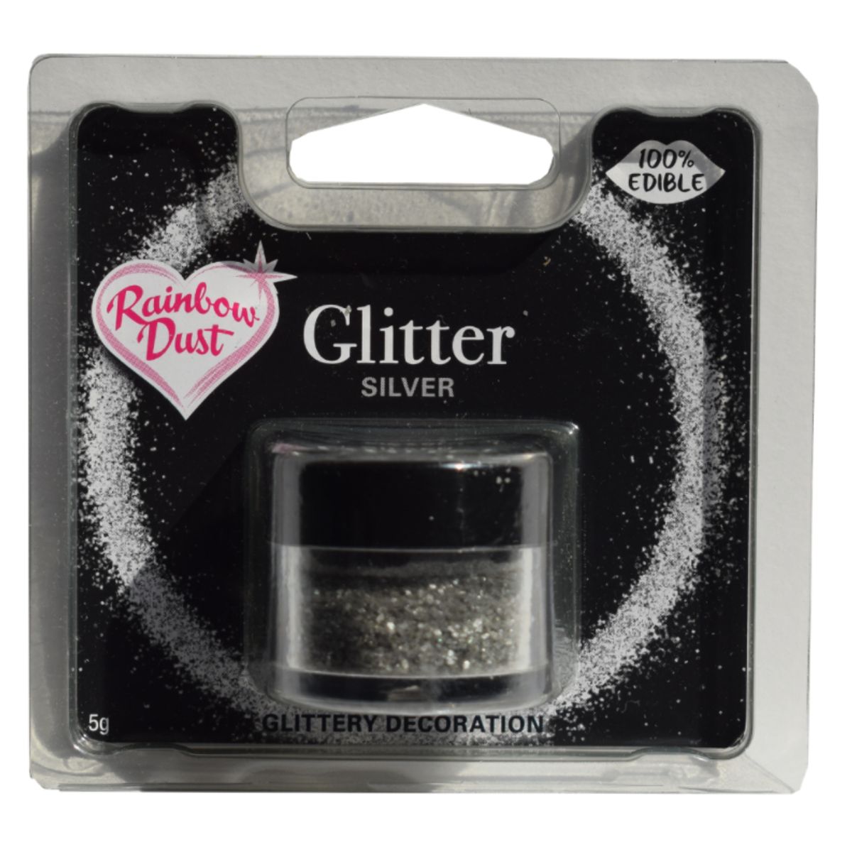 Spiseligt glimmer Silver - Rainbow Dust 5 g