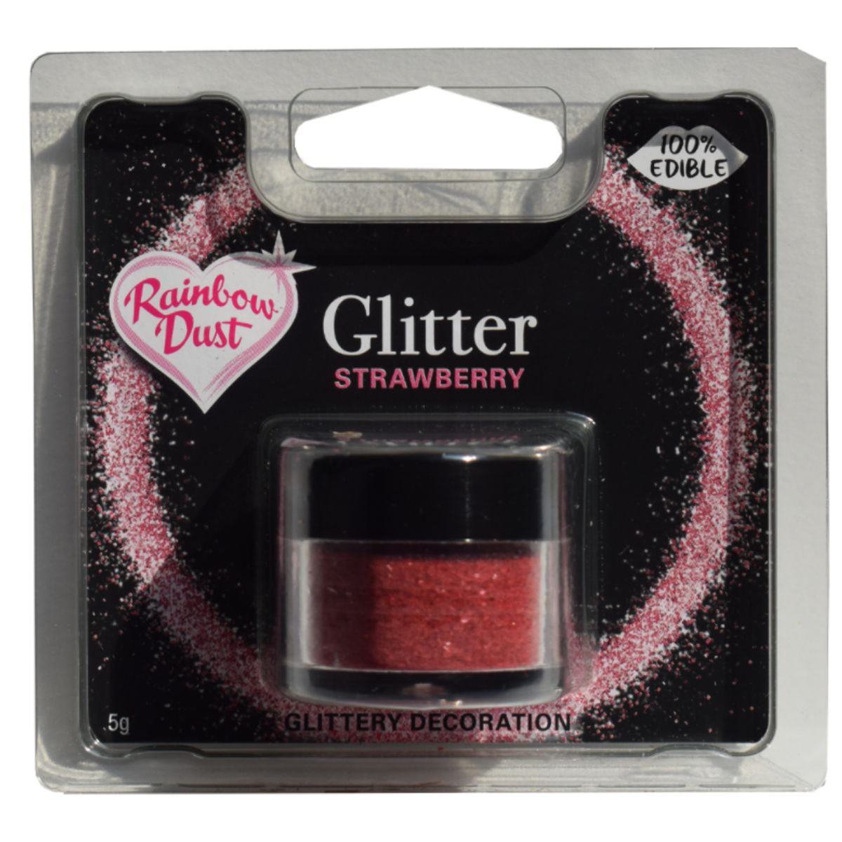 Spiseligt glimmer Strawberry - Rainbow Dust 5 g