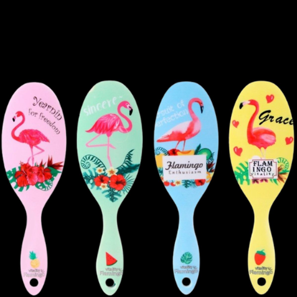 Vitality Flamingo Hårbørste - Assorteret