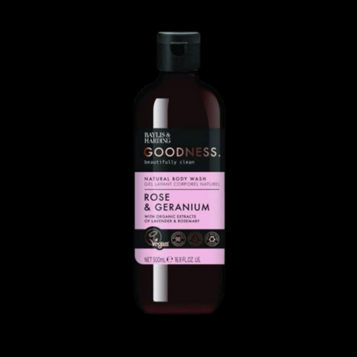 Baylis & Harding Goodness Rose & Gernaium Body Wash - 500ml