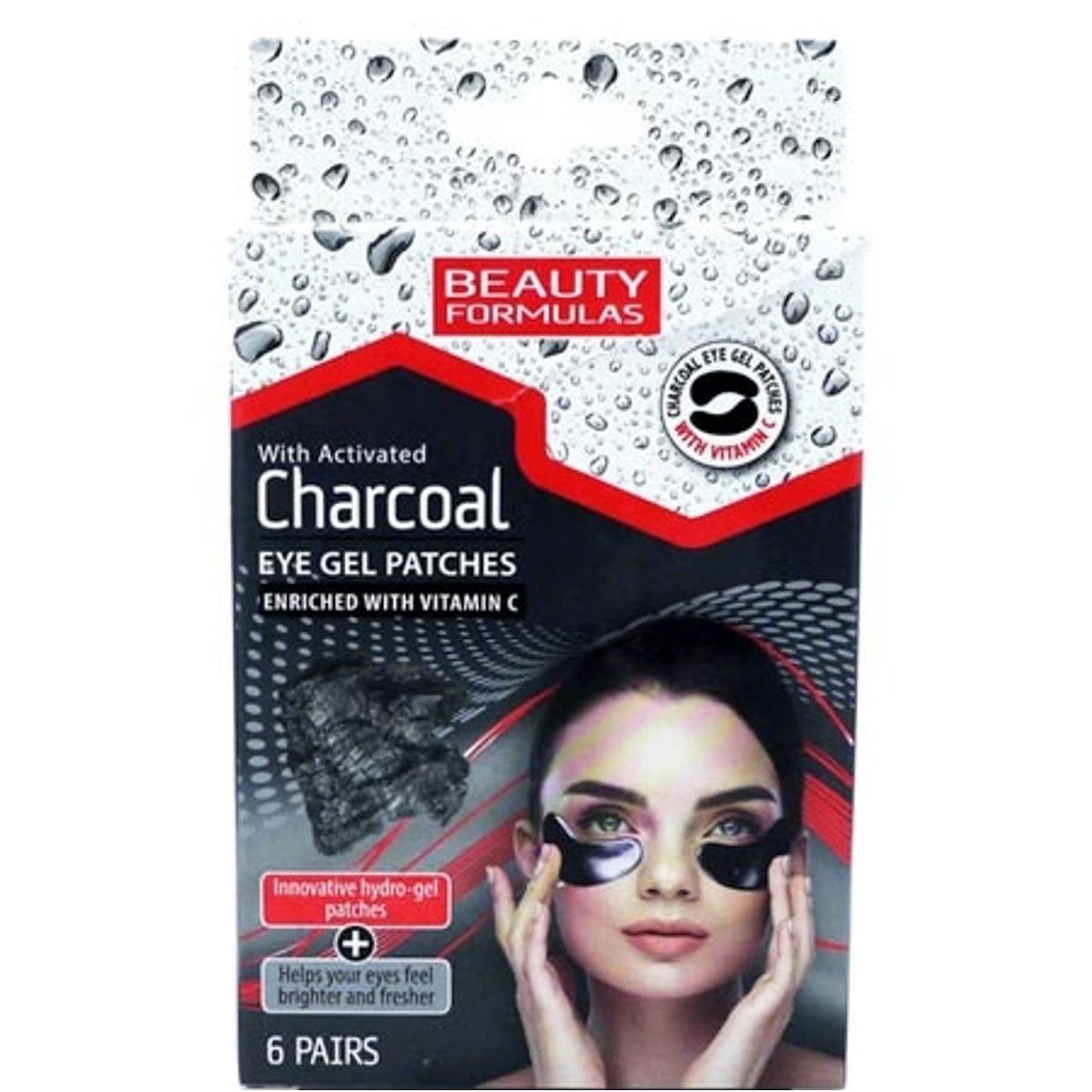 Beauty Formulas Charcoal Gel Øjenmaske - 6 par