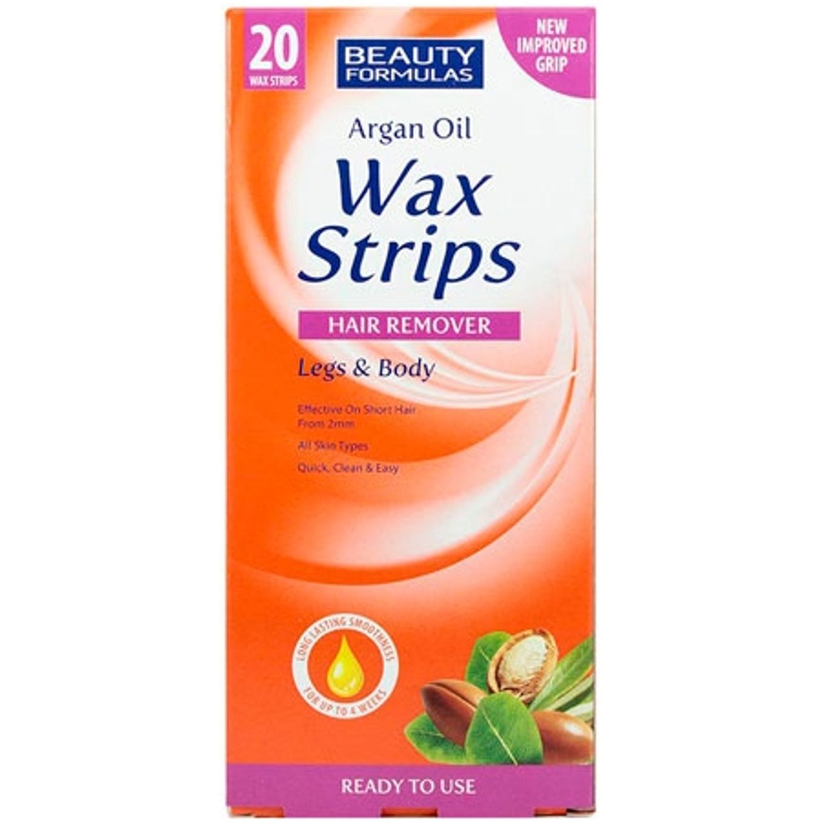 Beauty Formulas Argan Oil Wax Strips - 20 stk