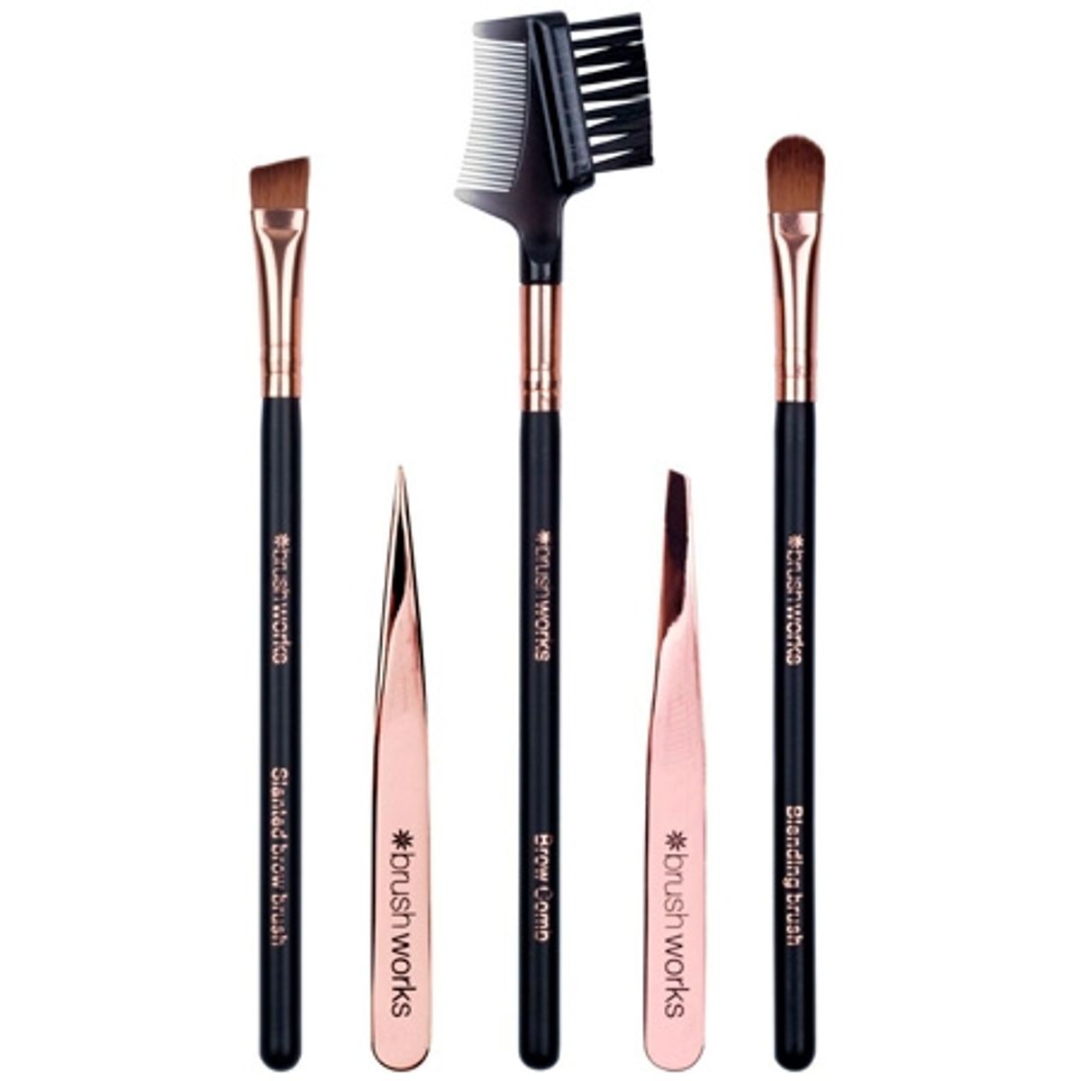 Brushworks Luxury Brow Set - 5 dele