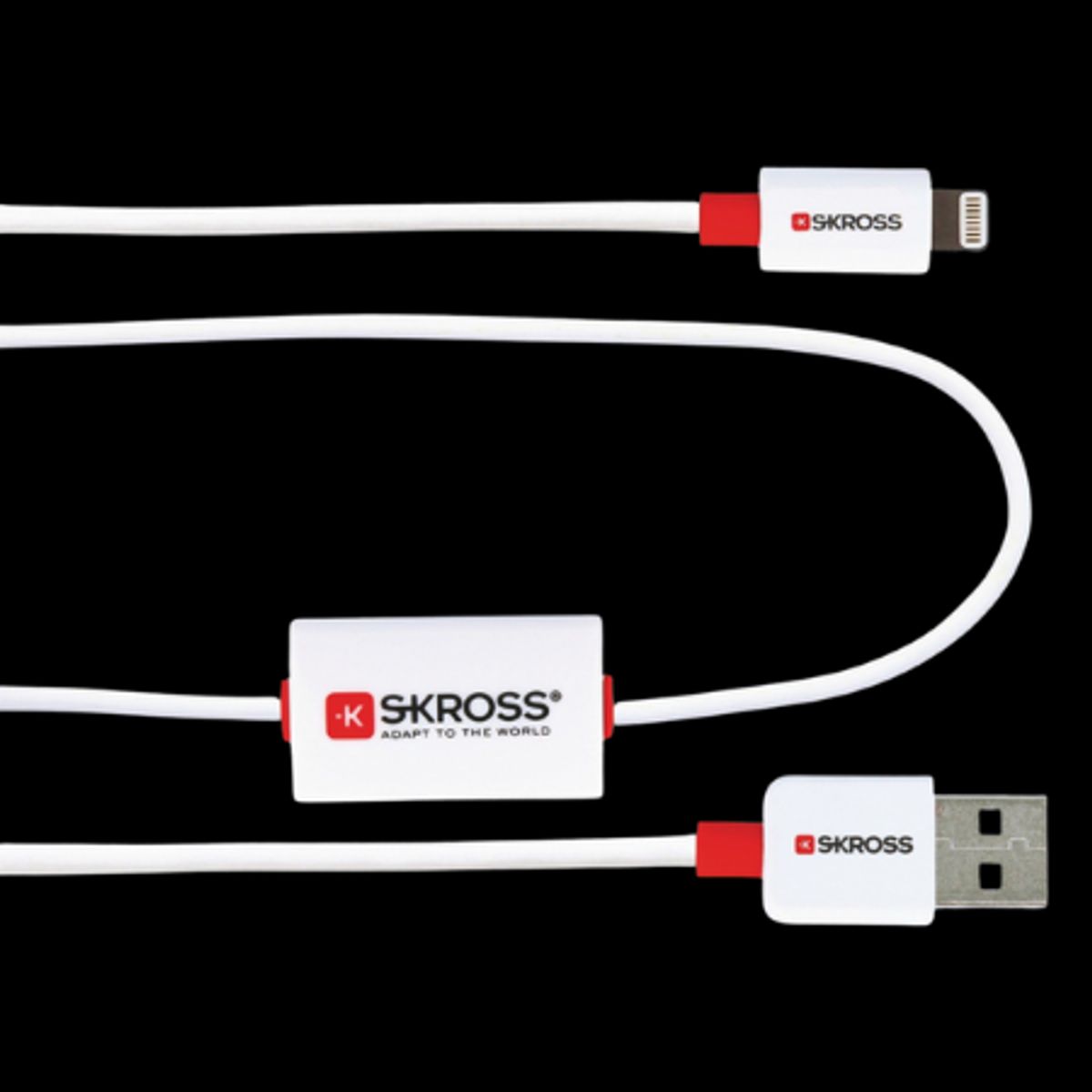 Skross Buzz Chargen Sync Alarm USB-A 2.0 til Lightning - 1 m