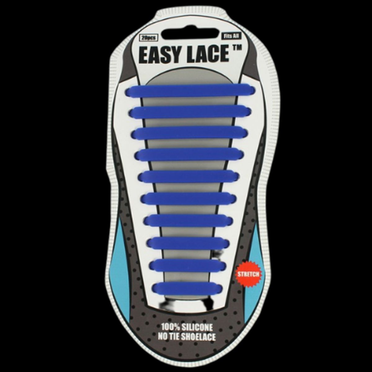 Easy Lace No Tie Shoelace Silikone Snørebånd - Blå