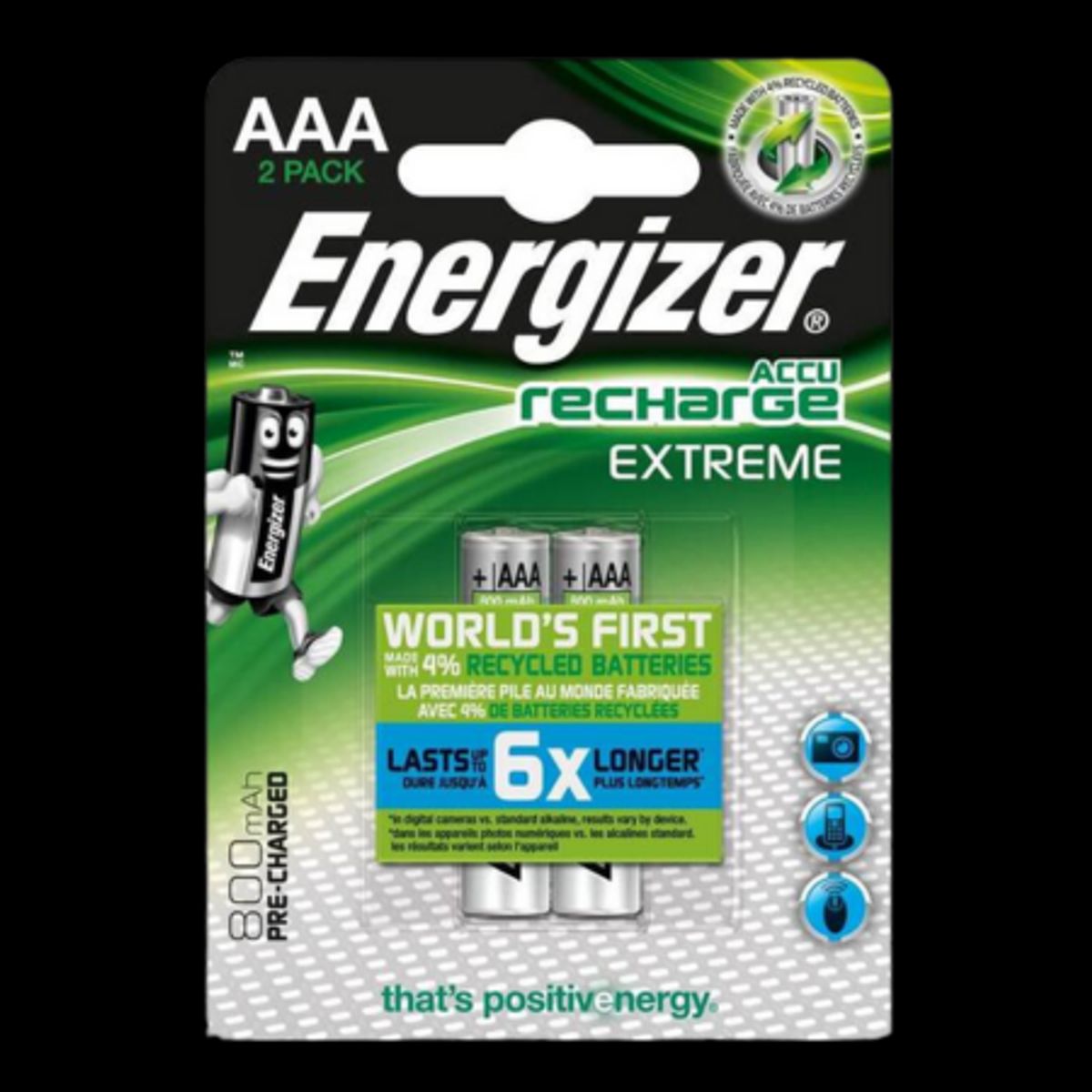 Energizer AAA Genopladelige batterier - 2 Stk