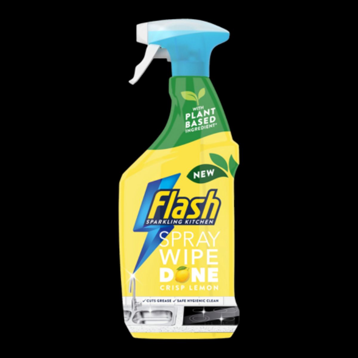 Flash Spray Wipe Done Crisp Lemon Køkkenspray - 800ml