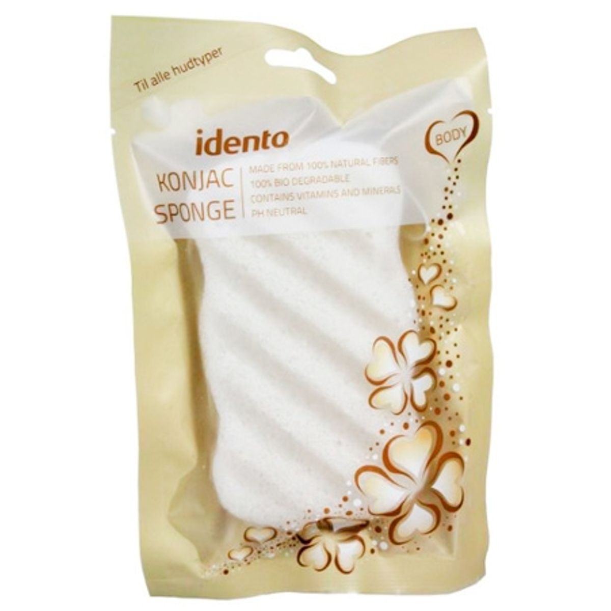 Idento Konjac Wave Svamp - Natur