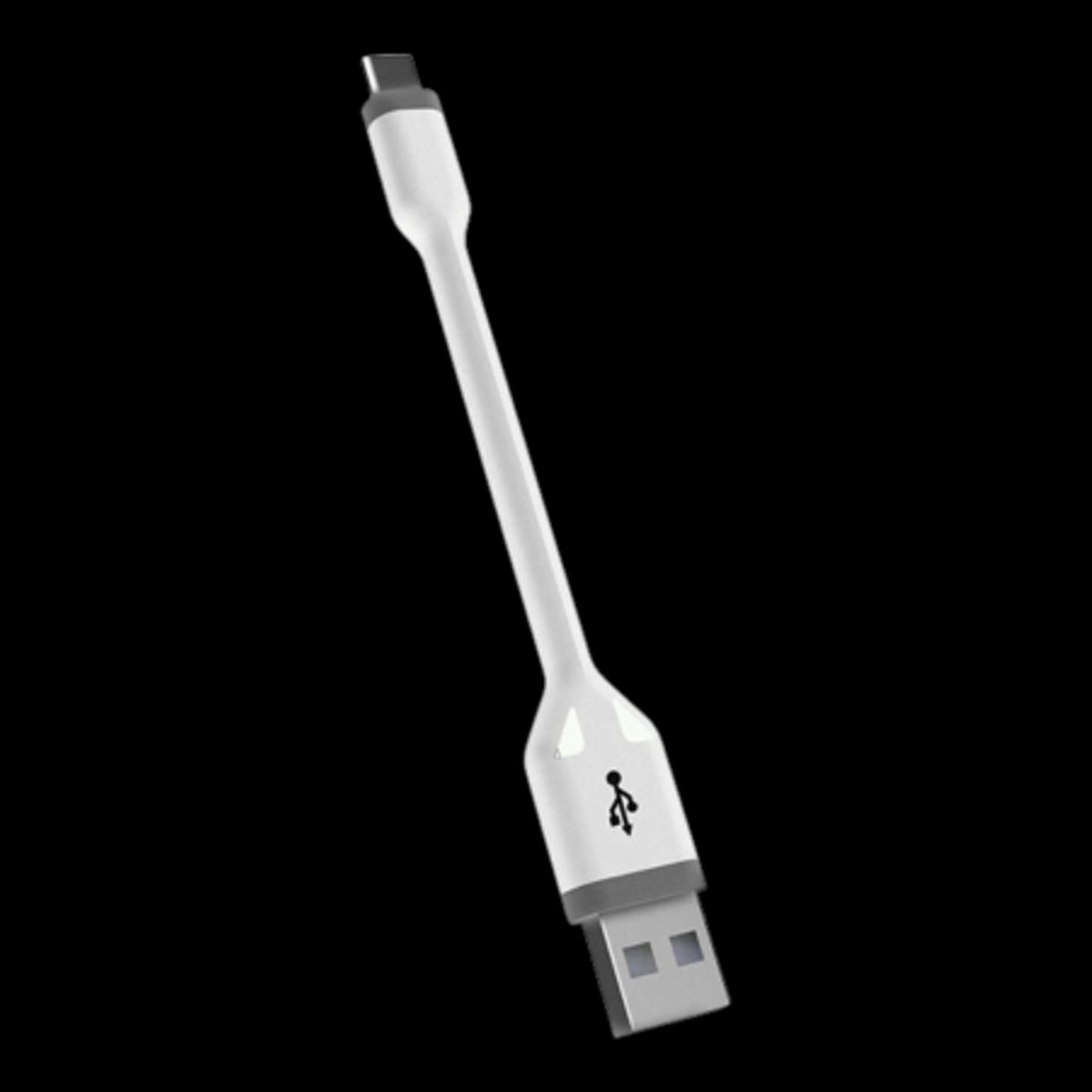 KSIX USB-A til USB-C Hvid 10cm