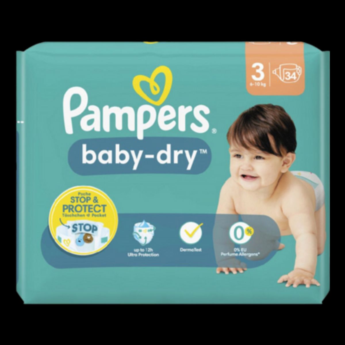 Pampers Baby Dry Bleer Str. 3 Midi 34 stk (6-10kg)