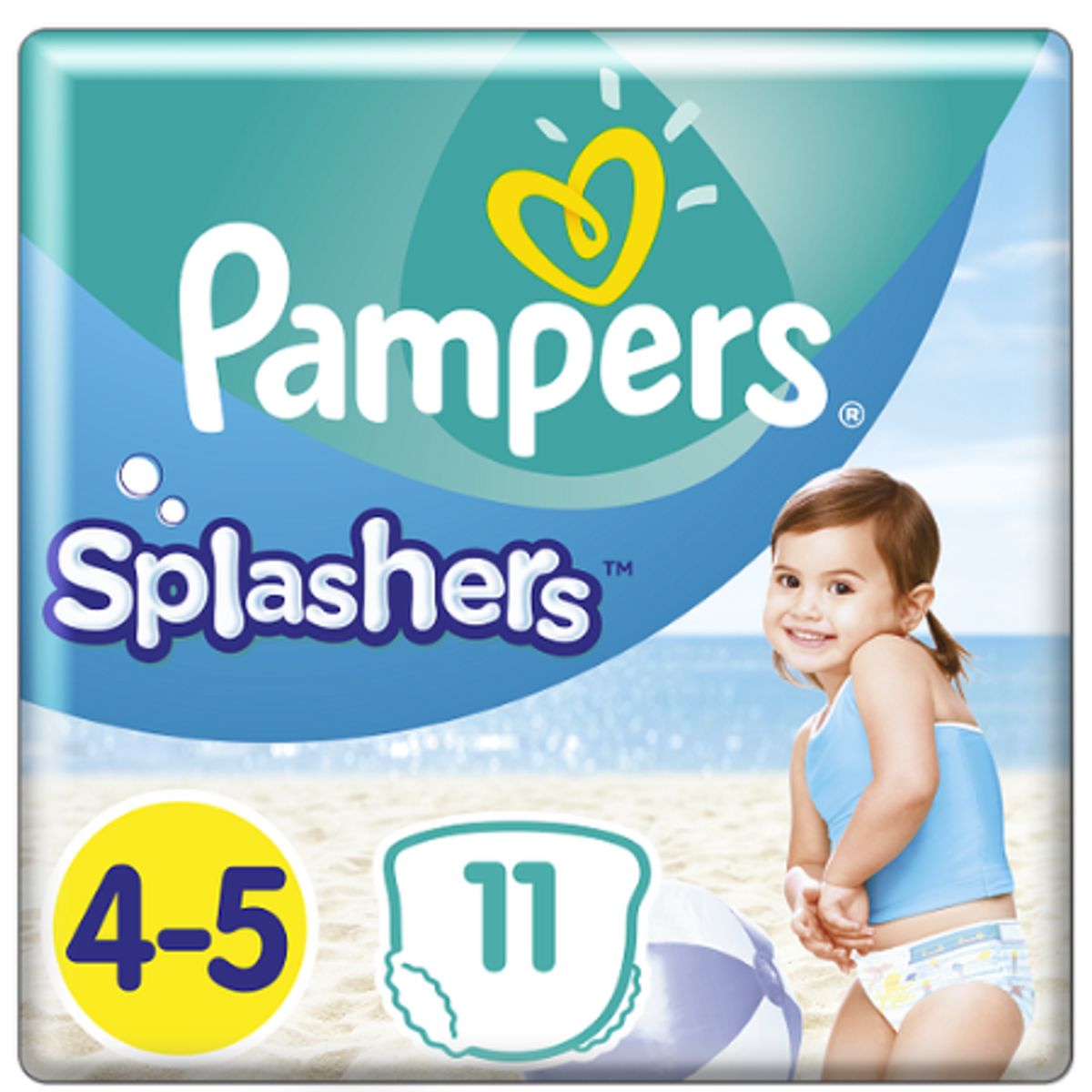 Pampers Svømmebleer Splashers str 4-5 (9-15 kg) - 11 stk