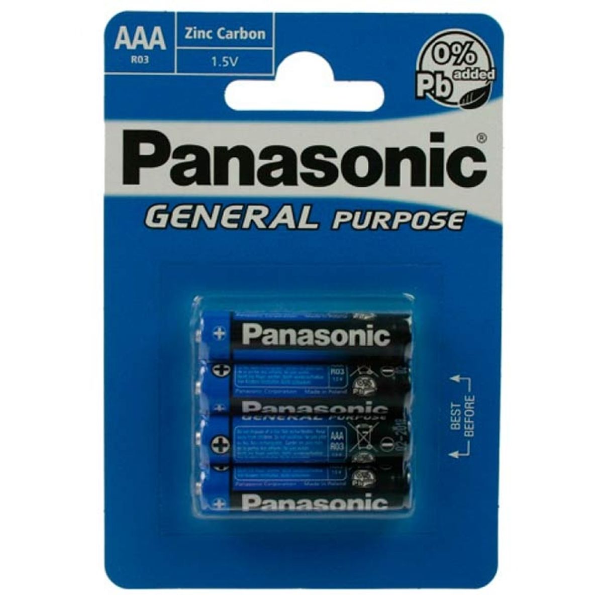 Panasonic R03 4xAAA Batterier