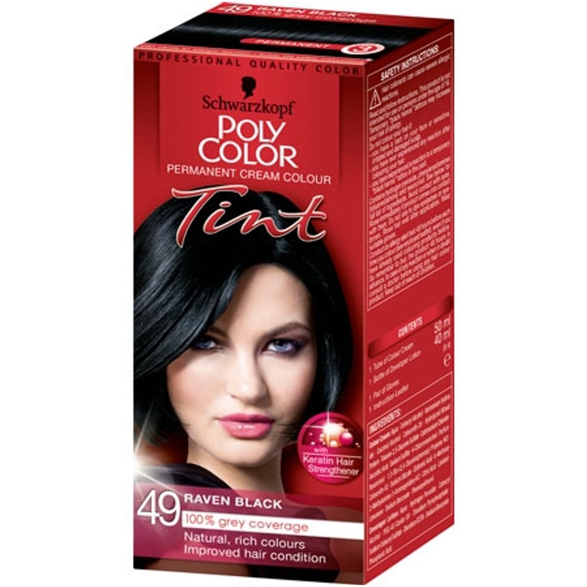 Schwarzkopf Poly Color Tint Hårfarve - 49 Raven Black