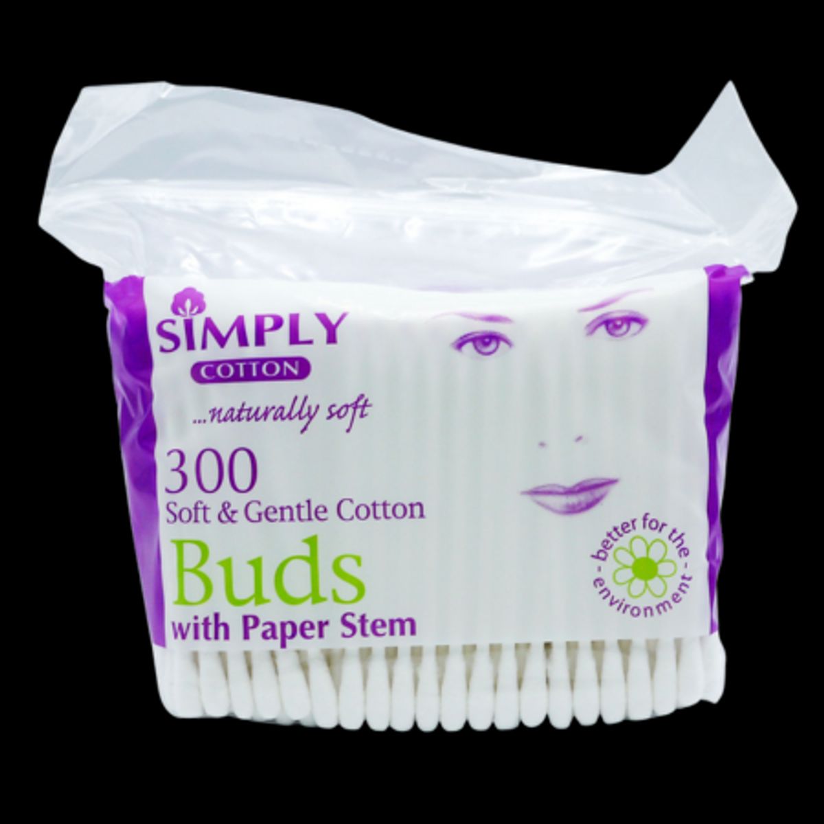 Simply Cotton Vatpinde - 300 stk.