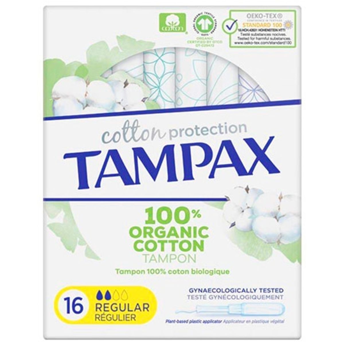 Tampax Organic Regular Tamponer - 16 stk