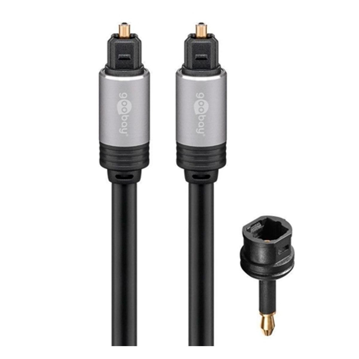 Goobay Plus Optisk Toslink-Kabel Med Adapter - 0,75 meter