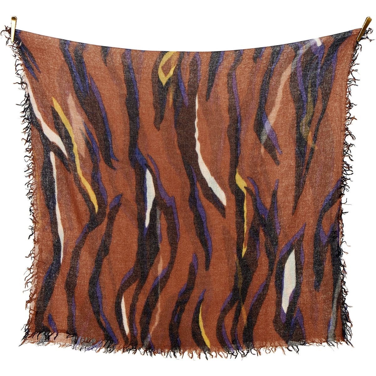 ZEBRA Heavy Wool Scarf | Brown