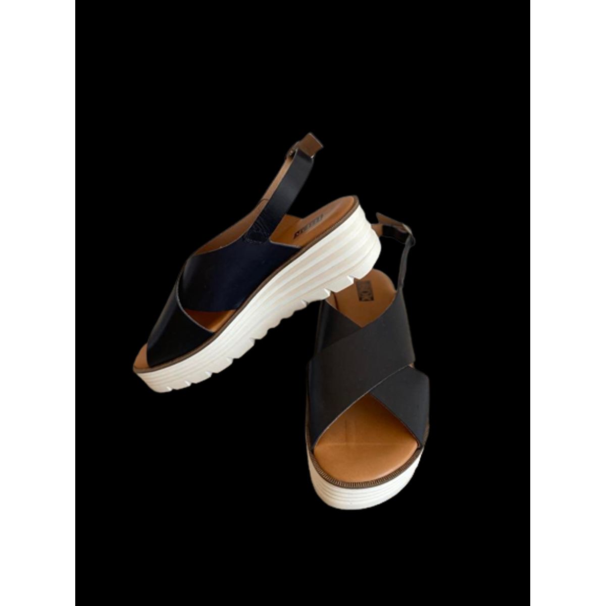 Sandal m. plateau - Sort - LBDK