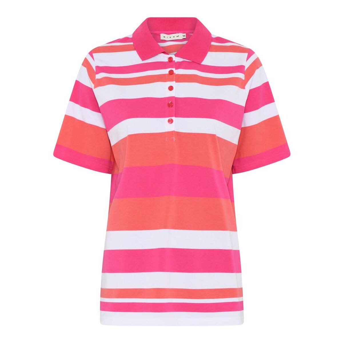 T-shirt - Stribet - Pink/Coral - Micha