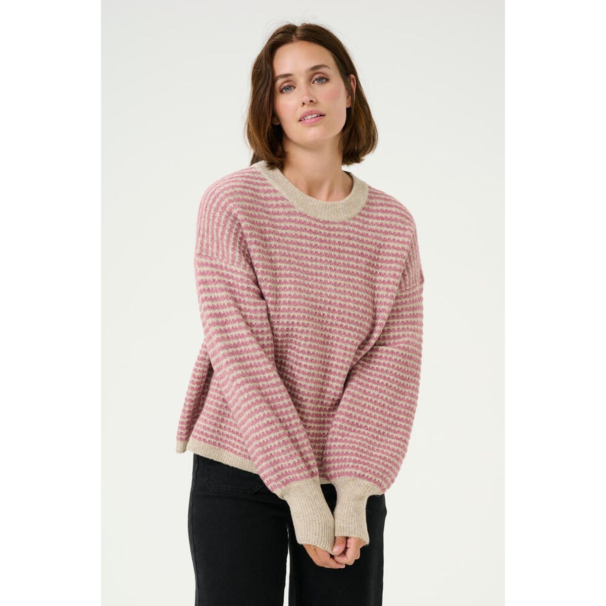 Pullover - Strik - KAellery - Grey/Rose - Kaffe