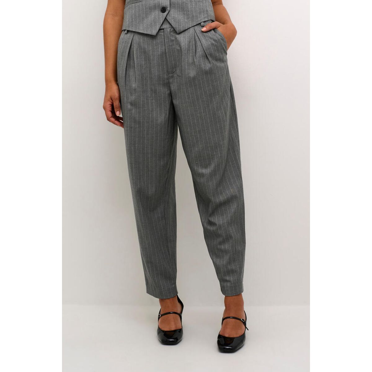 Bukser - KAdori - Dark Grey Pinstripe - Kaffe