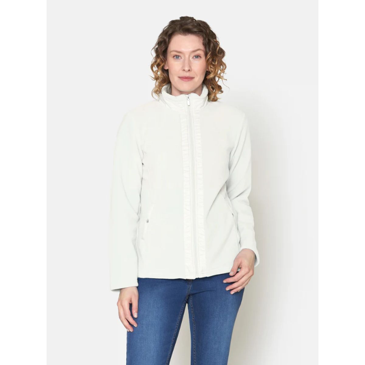 Fleece Jakke - Off White - Brandtex