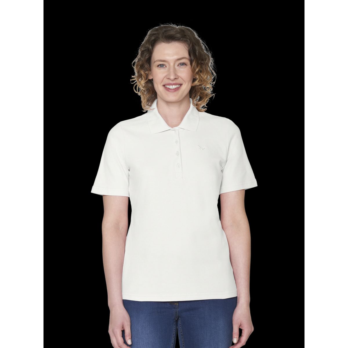 Polo T-shirt - Hvid - Brandtex