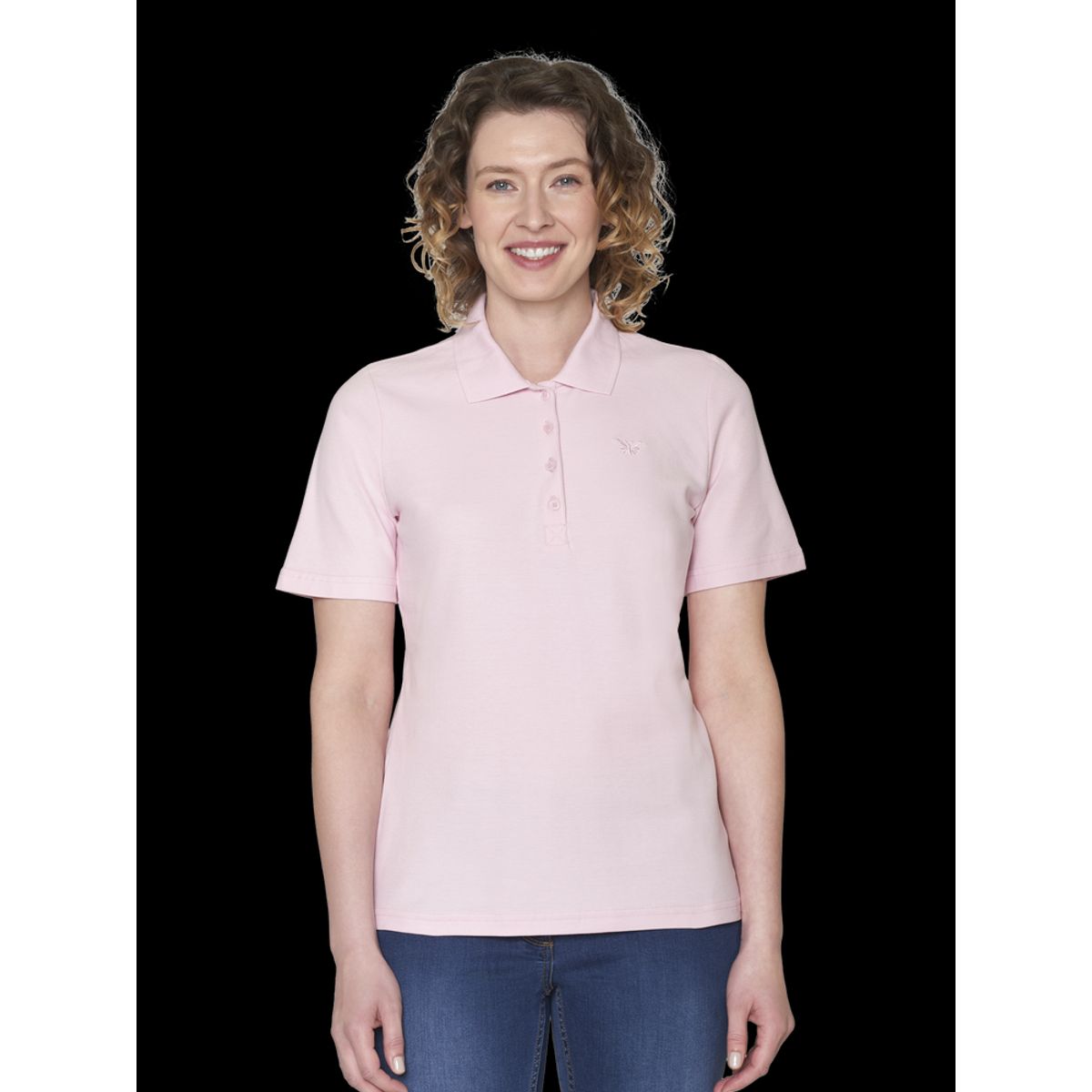 Polo T-shirt - Lyserød - Brandtex