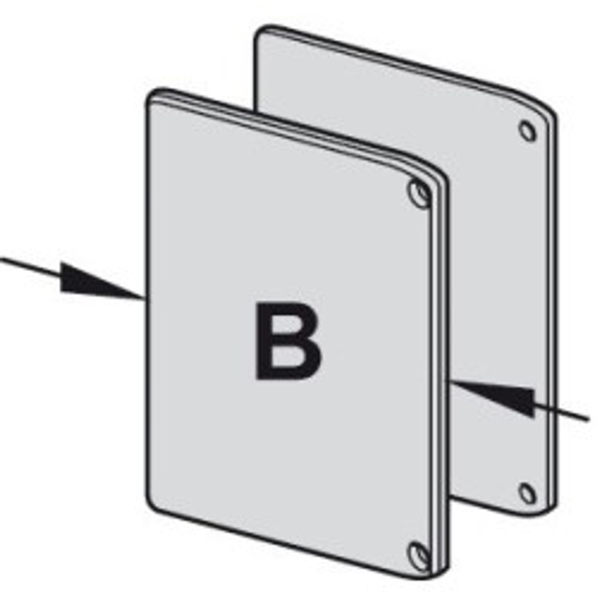 Endekappe til panel (C) - Häfele D-line11