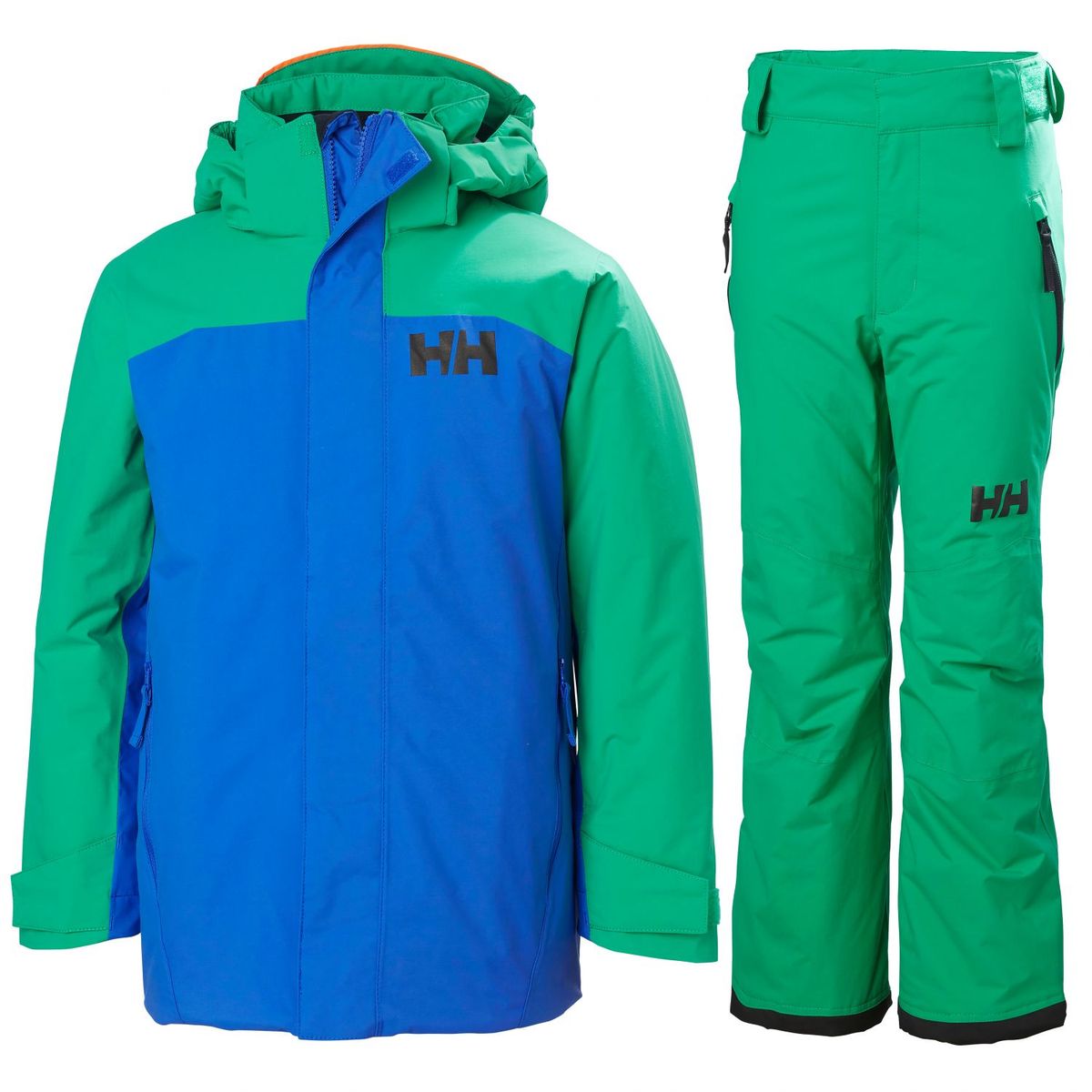 Helly Hansen Level/Legendary skisæt, junior, blå/grøn