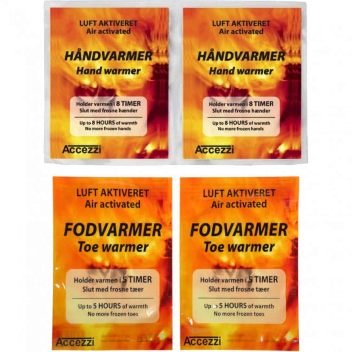 Accezzi håndvarmer, 5 par + Accezzi fodvarmer, 5 par