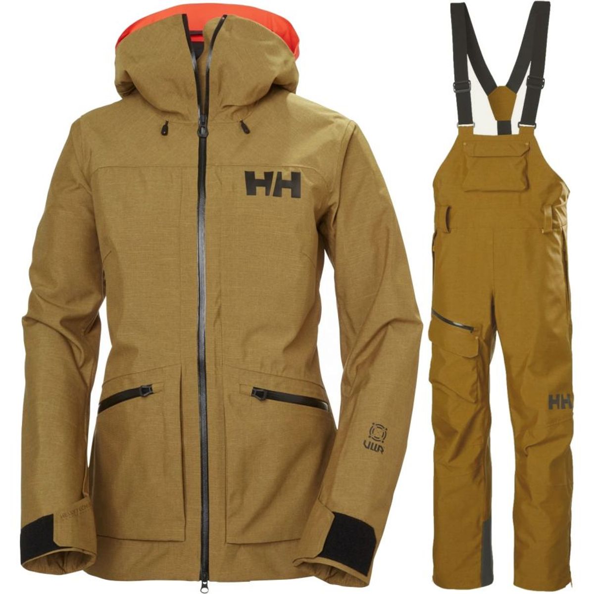 Helly Hansen Powderqueen skisæt, dame, guld