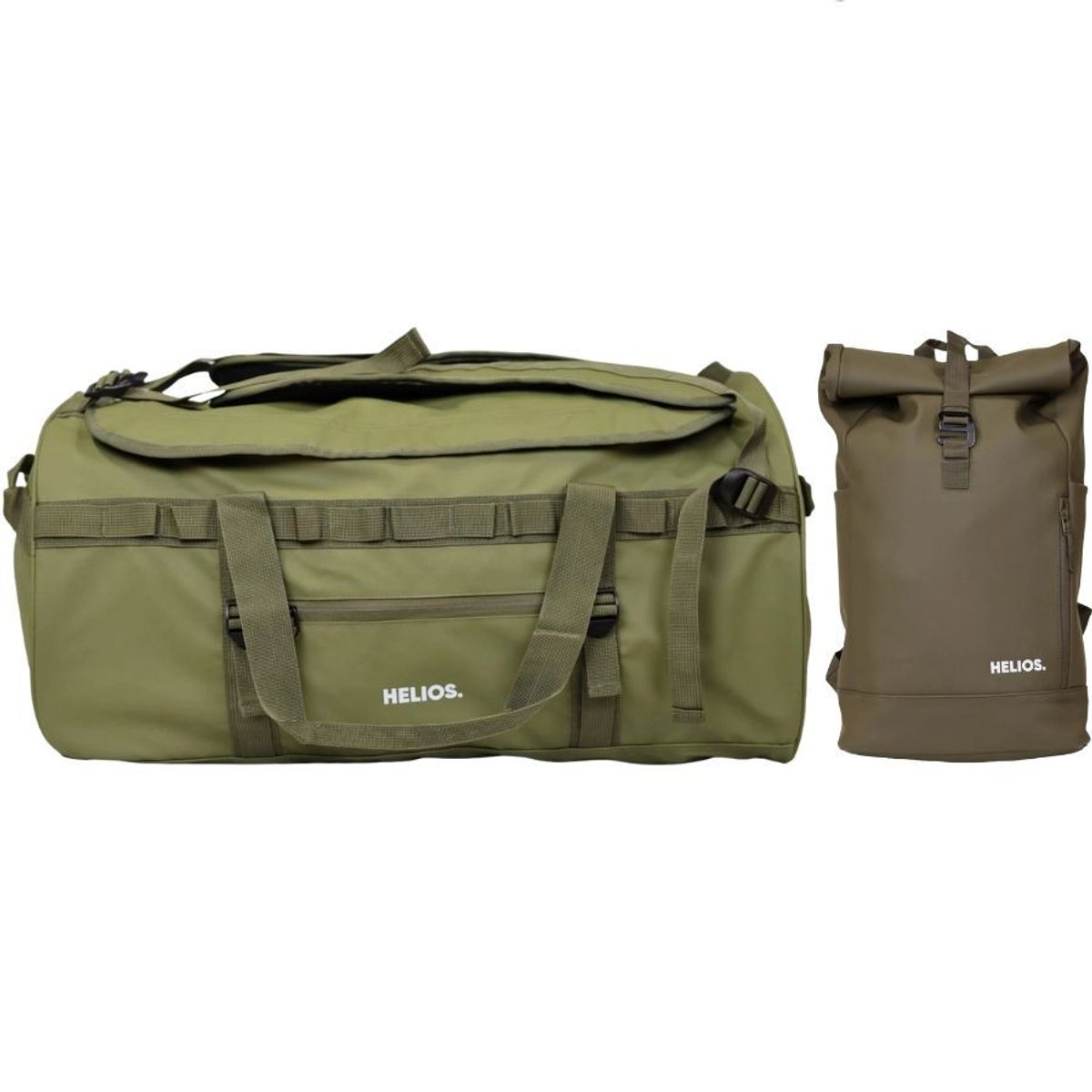 Helios Adventure Duffel Bag, 60L + Helios Urban, rygsæk, 26L, Grøn