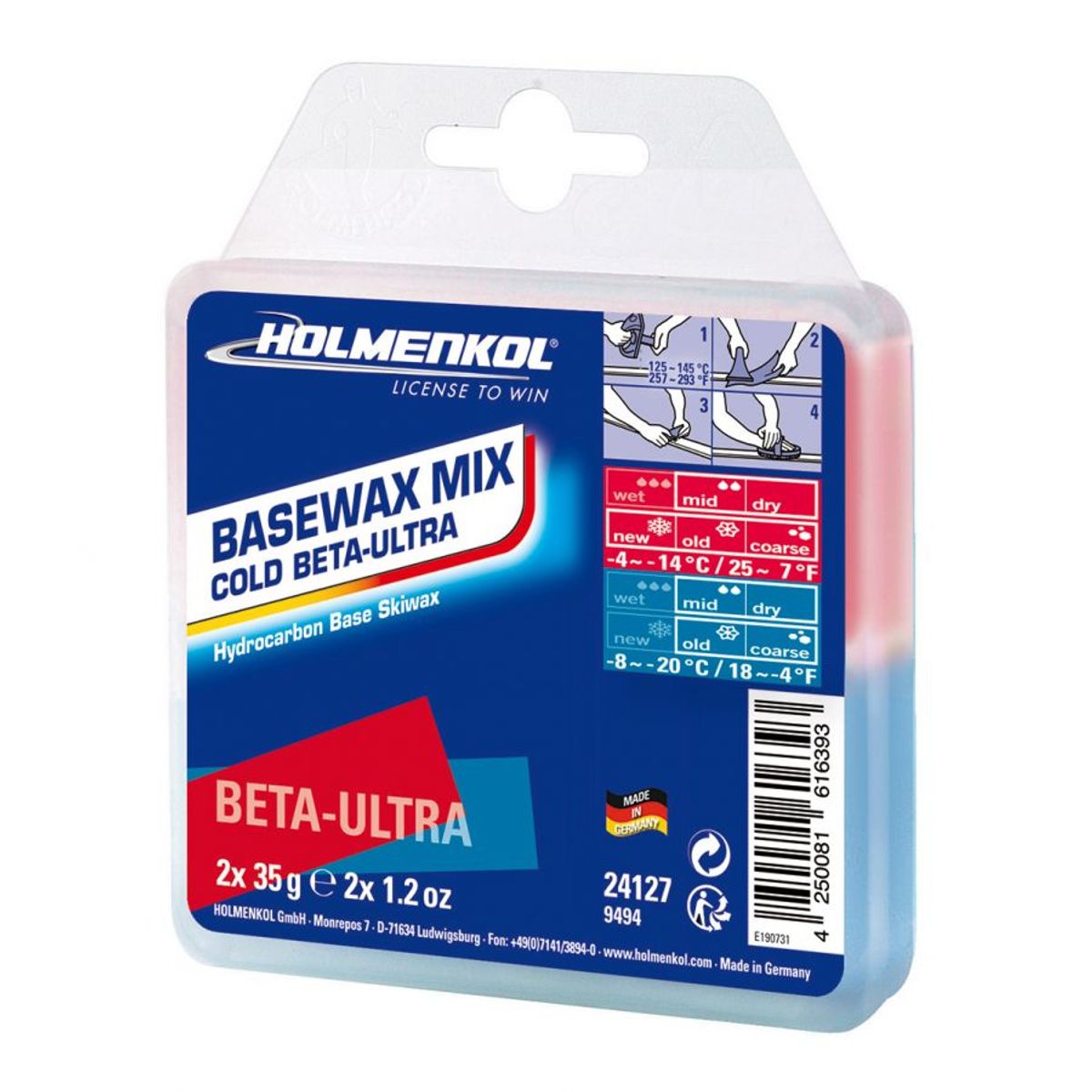 Holmenkol, Basewax Mix, Cold Beta-Ultra