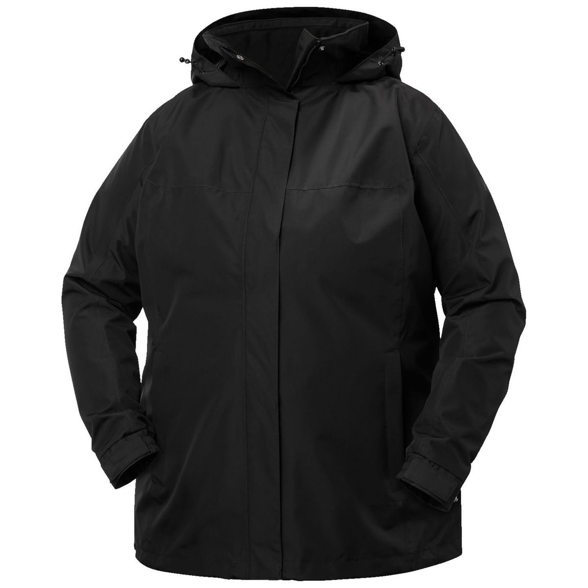 Helly Hansen Aden Plus, regnjakke, dame, plus size, sort