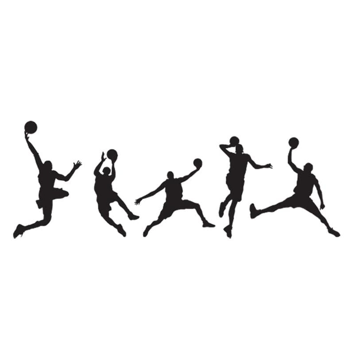 Basket wallsticker. Slam Dunk! 5 forskellige basketball wallstickers. 44x105cm.