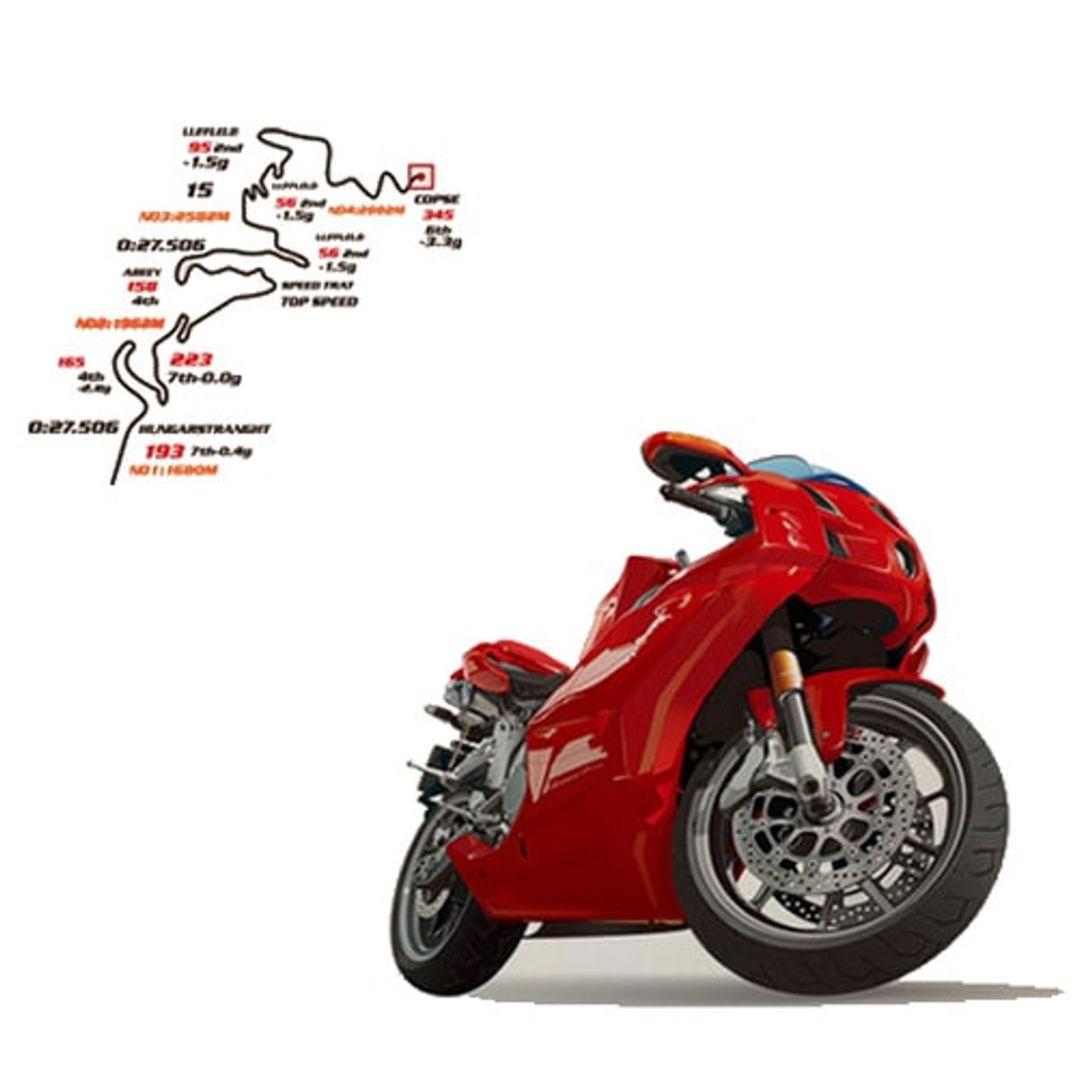 Racer Motorcykel wallsticker. 70x50cm.