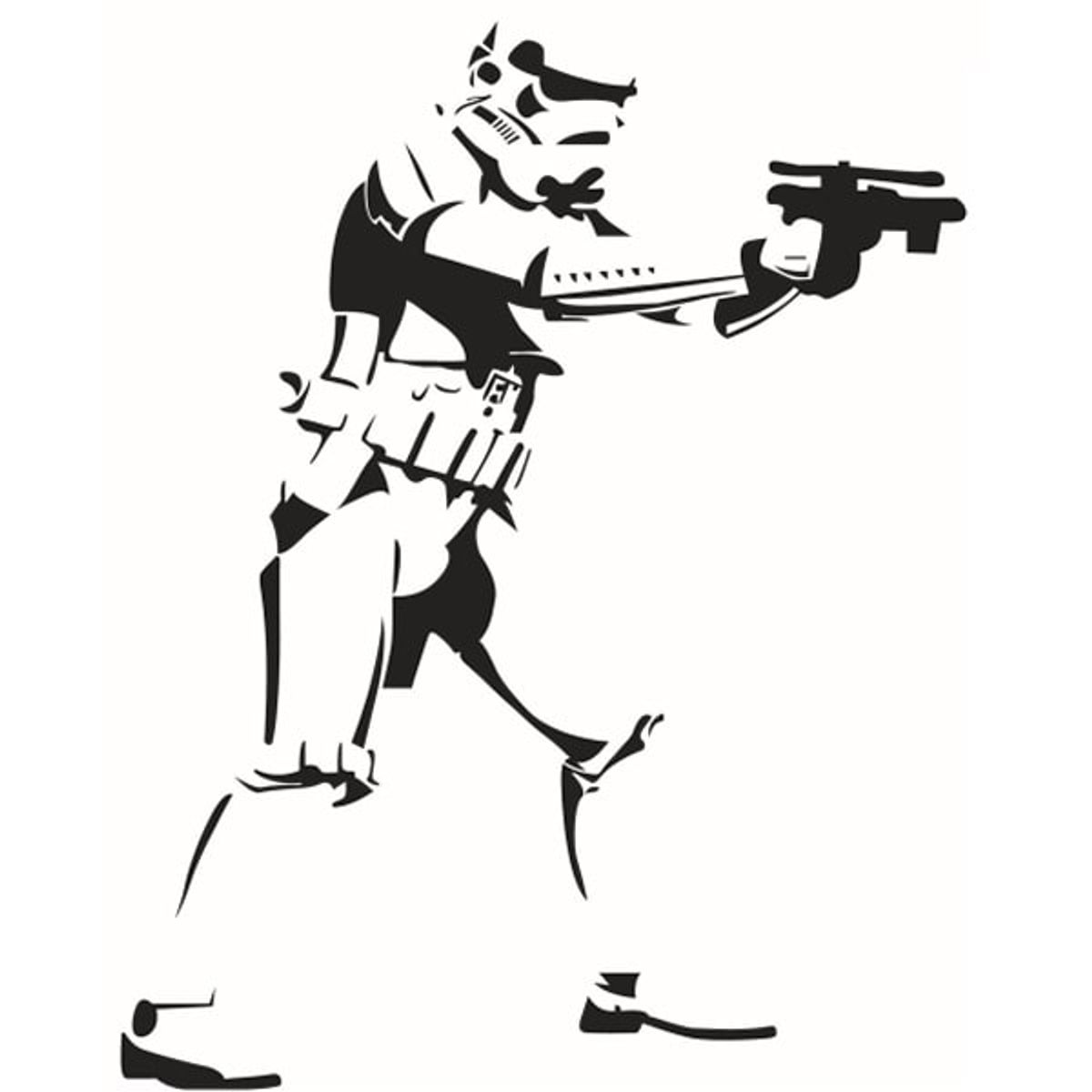 Stormtrooper wallsticker. Flot Star Wars wallsticker. 46x58cm