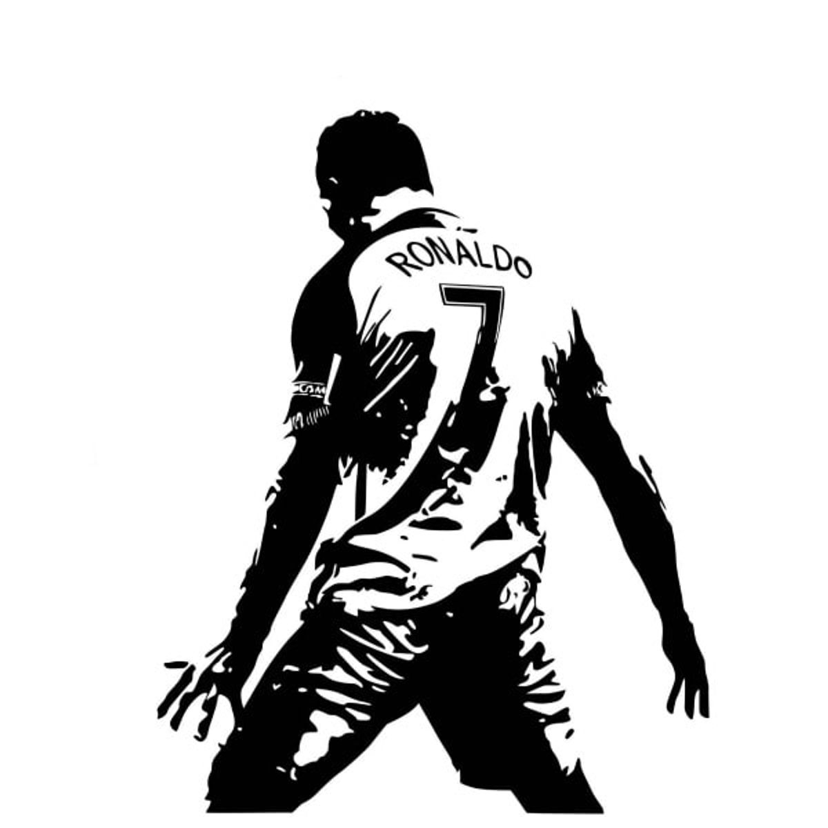 Ronaldo jubelscene. Stor flot fodbold wallsticker. 74x58cm