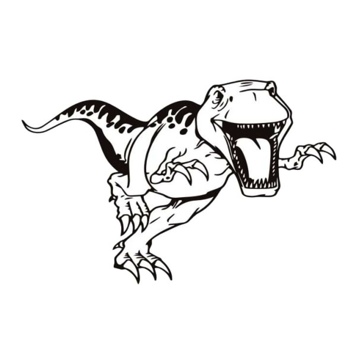 Dinosaurus wallsticker. T-Rex kommer! 57x63cm.