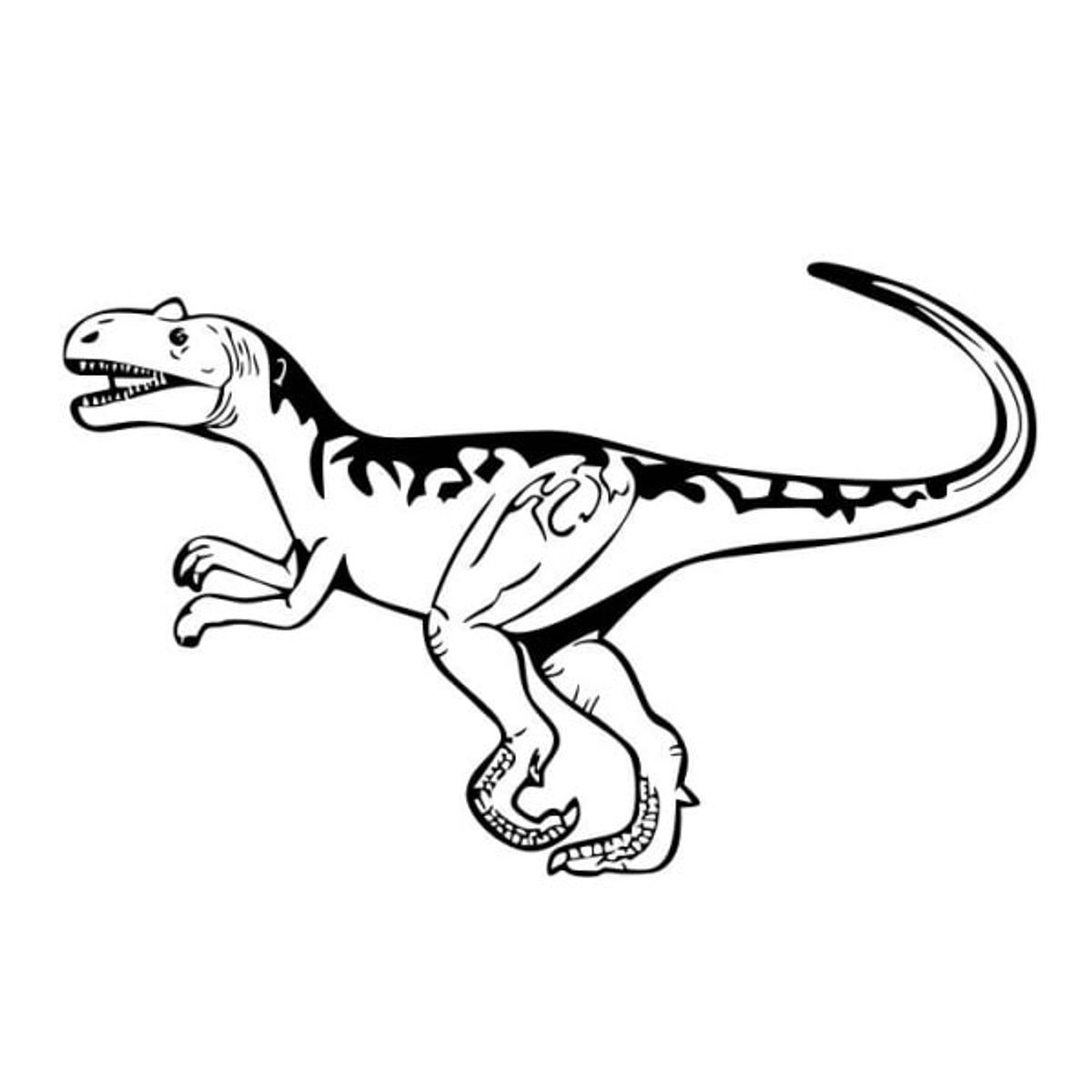 Dinosaurus wallsticker. Velociraptor. 39x57cm.